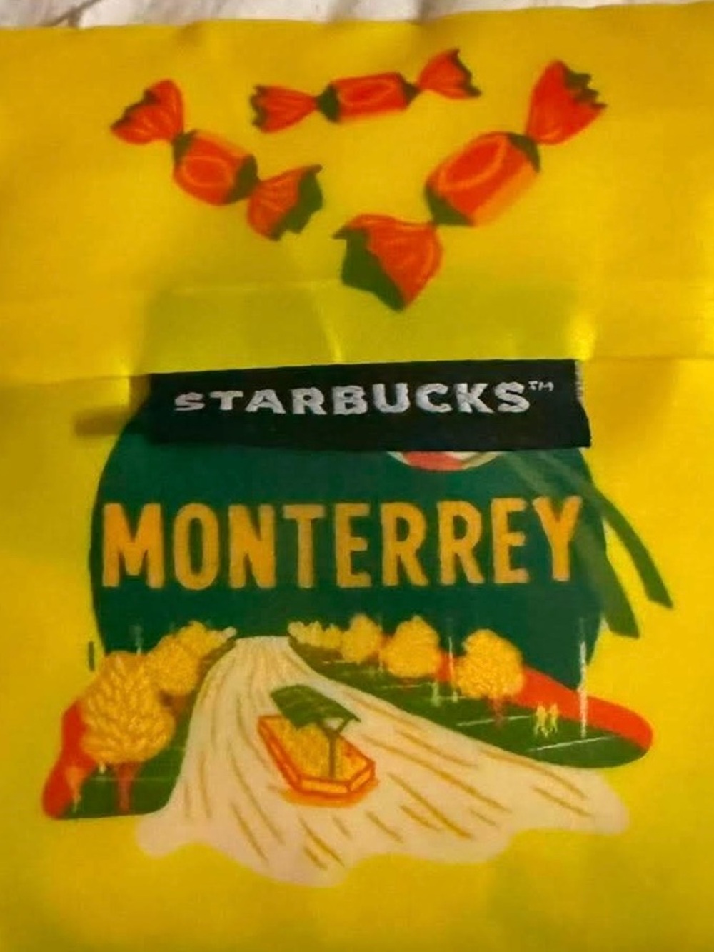 Calvin Klein Bright Yellow Monterrey Graphic Tote